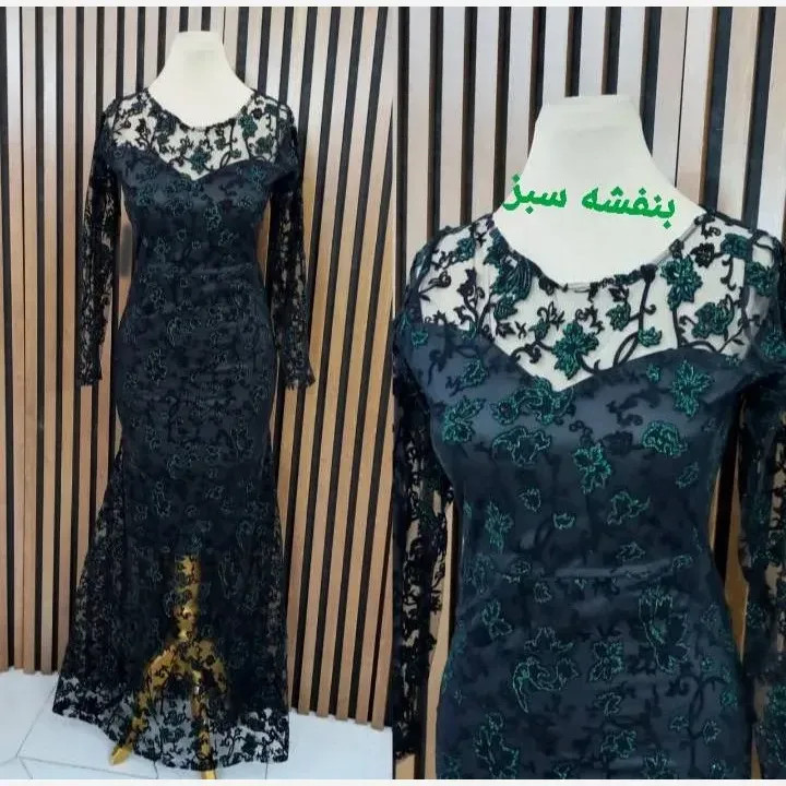 ماکسی مجلسی هیلدا جنس فلوک مخمل شاین قد 160