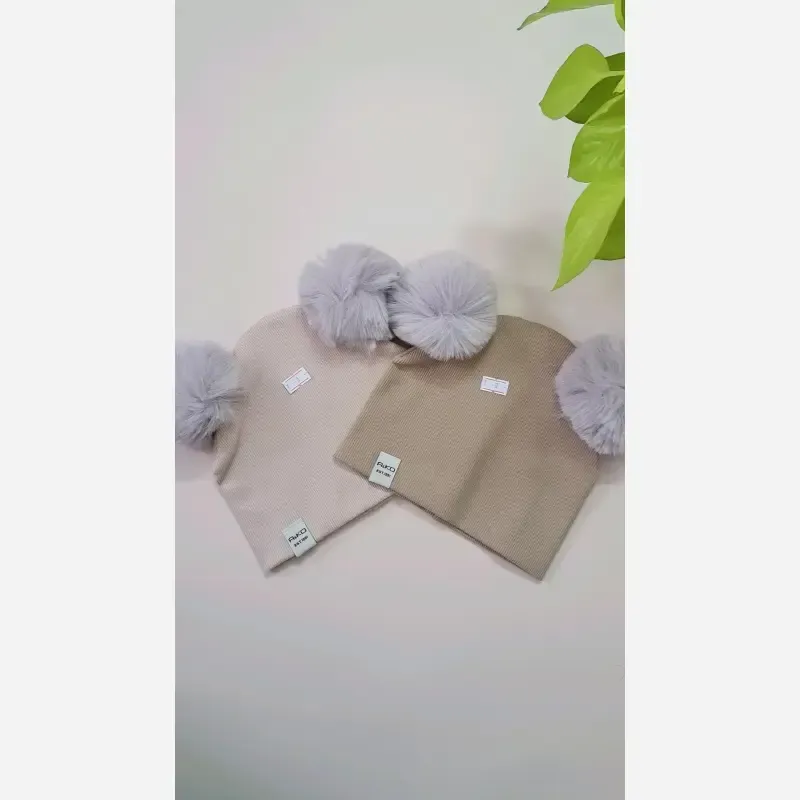 کلاه کودک پومدار فانریپ پنبه اسپرت سایز 1 و 2 مناسب 1 تا 4 سال
