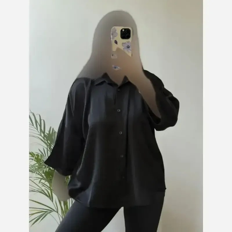 شومیز سیلک ابریشم پشت پیلی فری سایز