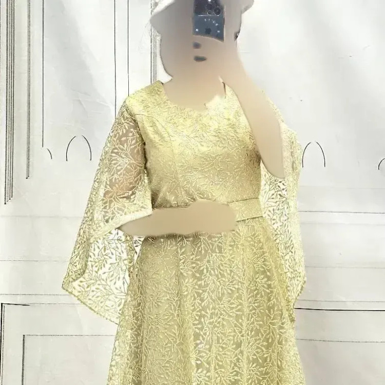 پیراهن مجلسی زنانه مدل فرشته جنس شاین قد 150