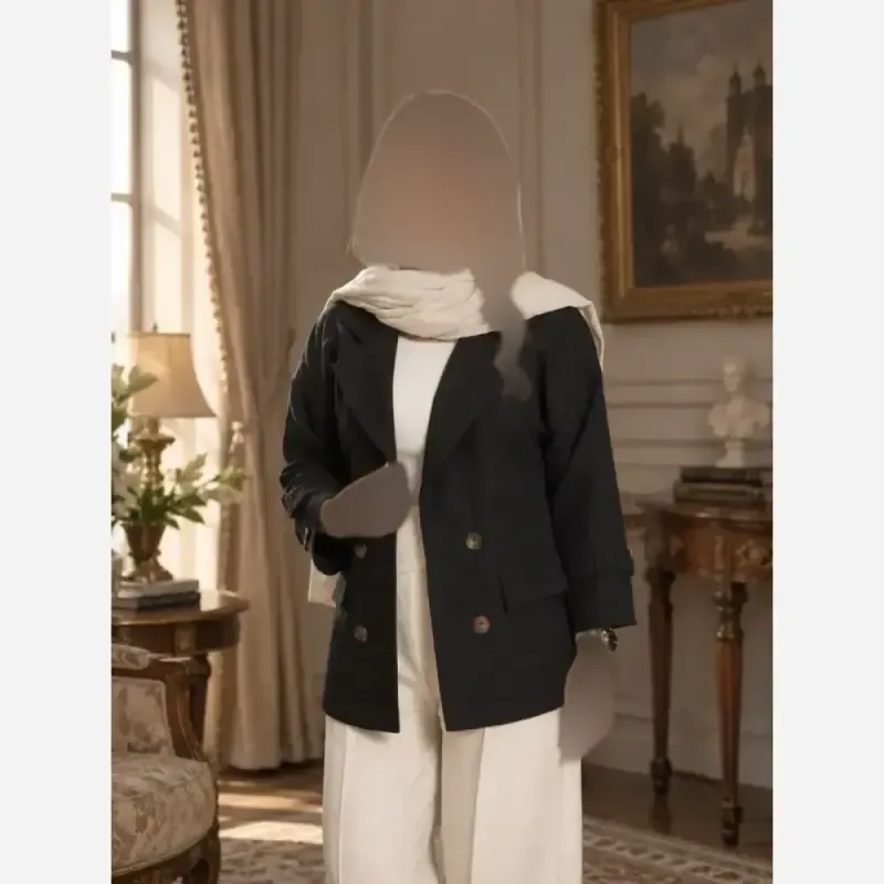 کت یقه انگلیسی زنانه جنس شانتون ژاکارد کالکشن روز مادر