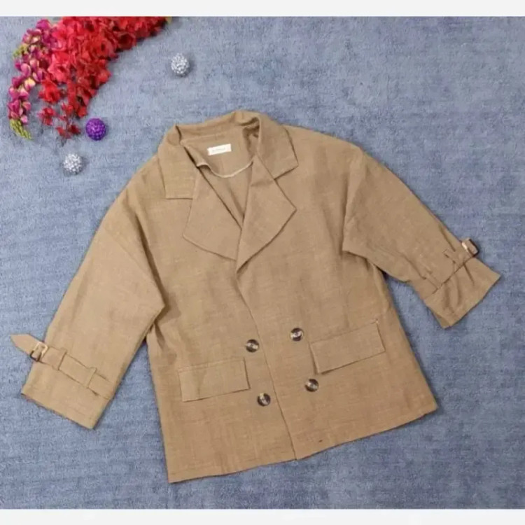 کت یقه انگلیسی زنانه جنس شانتون ژاکارد کالکشن روز مادر