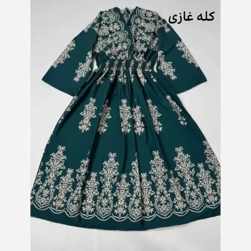 پیراهن ساحلی ترمه فلور بوگاتی فری سایز پرچین تمام کلوش