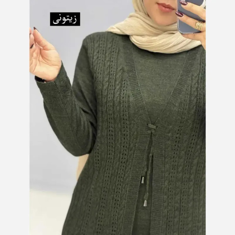 تونیک بلند بافت زنانه مدل سحر فری سایز